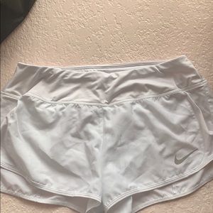 loose nike shorts (white)
